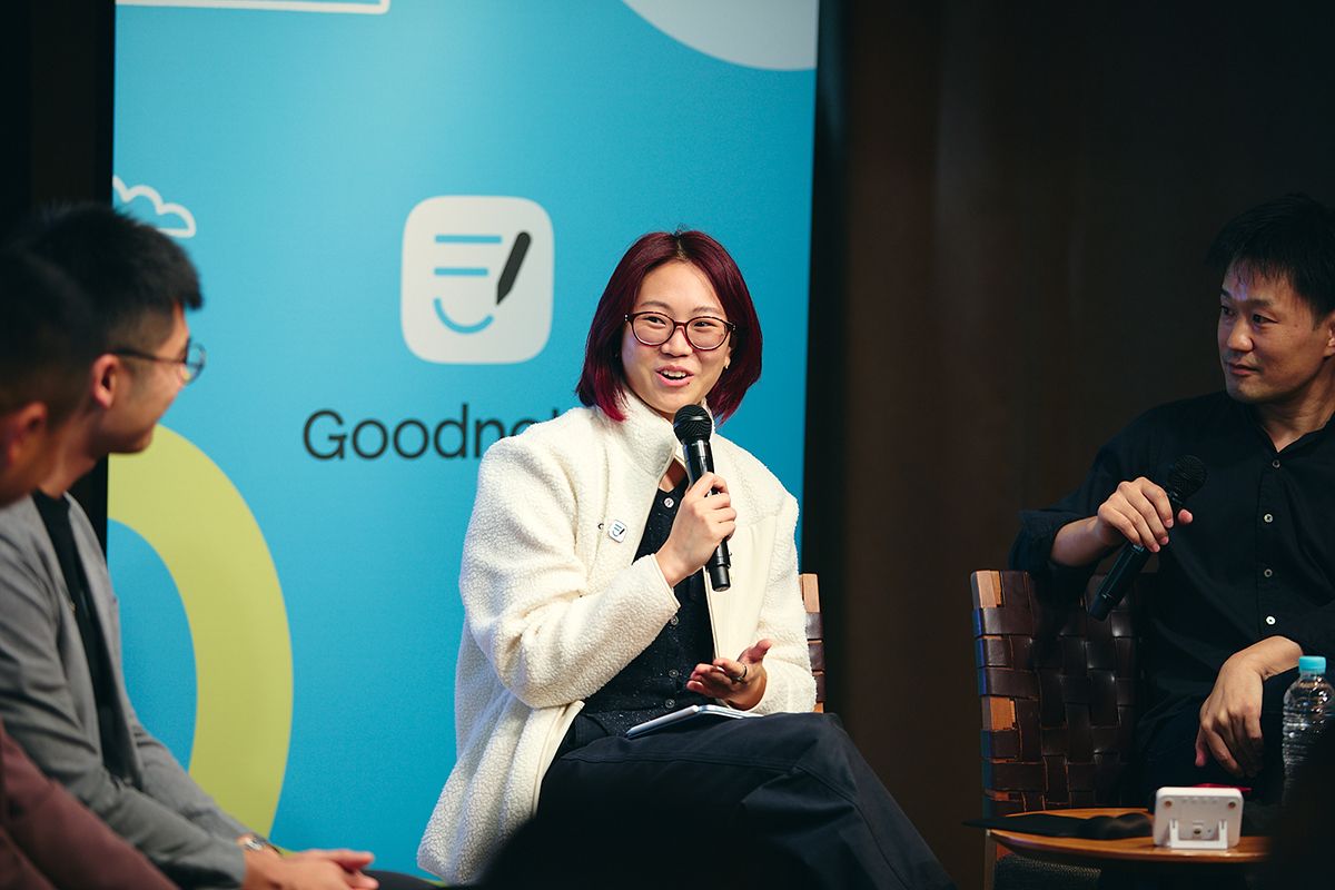 「AIは自分の代わりにアイデアを生み出すものではなく、すでにもっているインサイトの中からパターンを見つけ出す手助けをしてくれるもの」（シュウ・ティン・フォン）　　Kohichi Ogasahara for Goodnotes