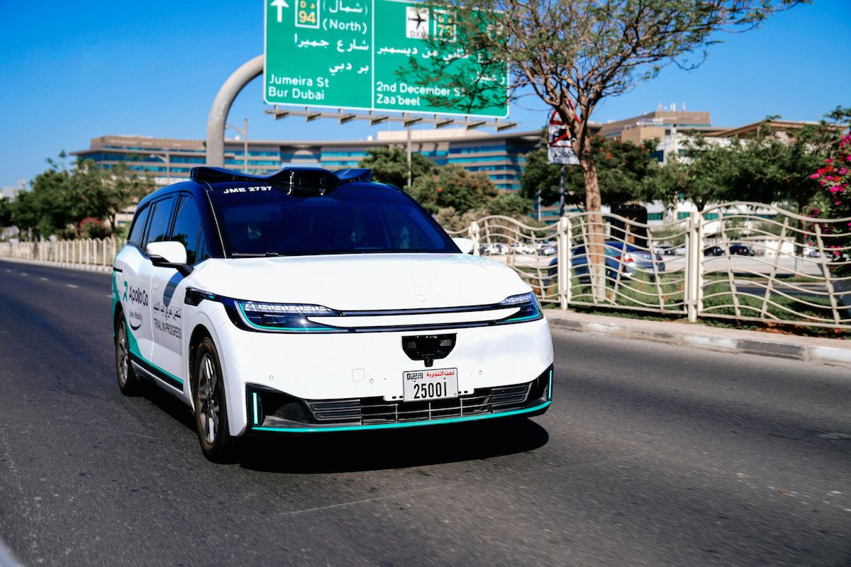 UAEで試験走行するバイドゥの自動運転タクシー（Baidu）