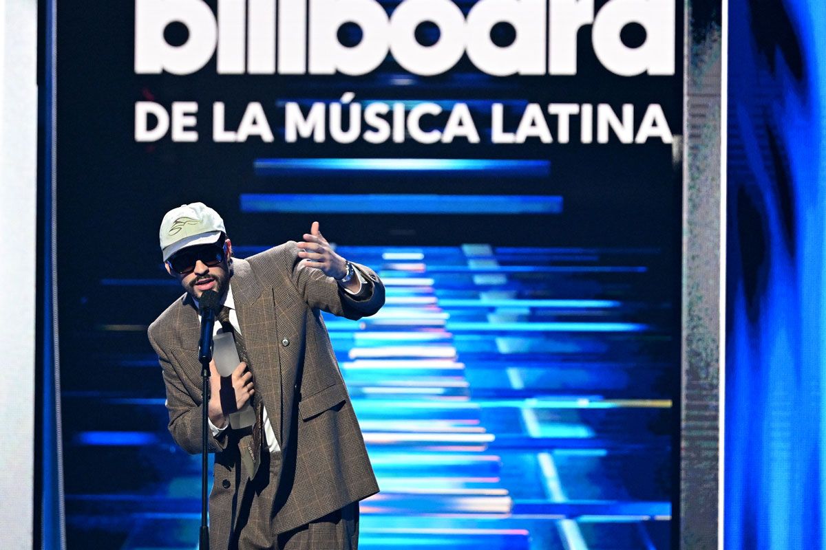 10位　バッド・バニー（Photo by Gustavo Caballero/Billboard via Getty Images）