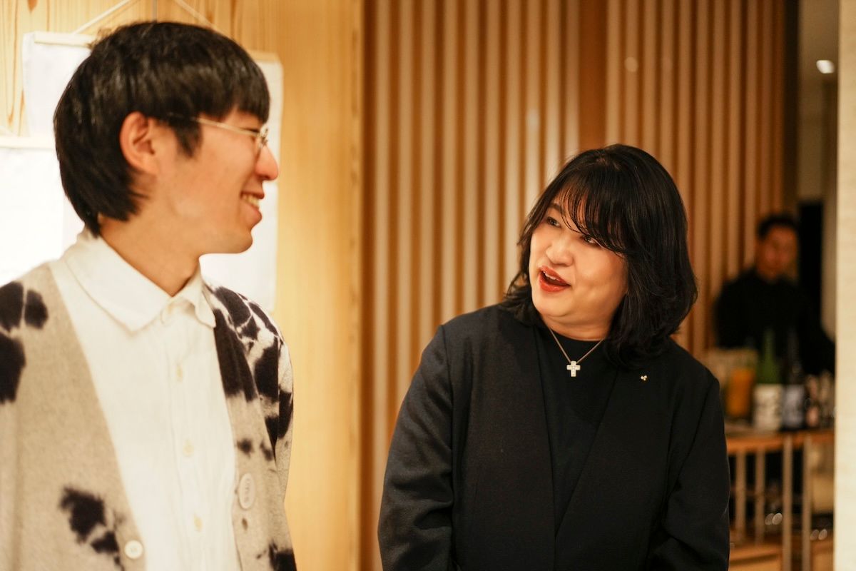 uzusan CEO兼クリエイティブディレクターの村瀬弘行と和光代表取締役社長の庭崎紀代子