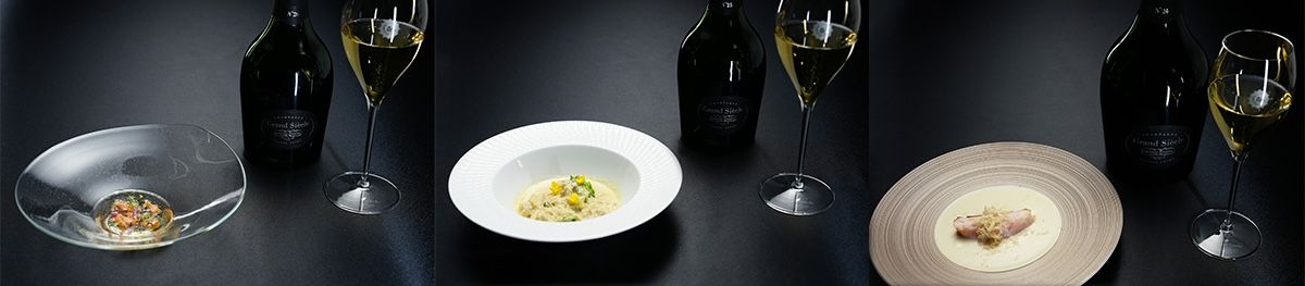 別荘・ホテル業界で注目を集める「NOT A HOTEL」シェフが「グラン シエクル」に合わせて3皿のペアリングを提案。