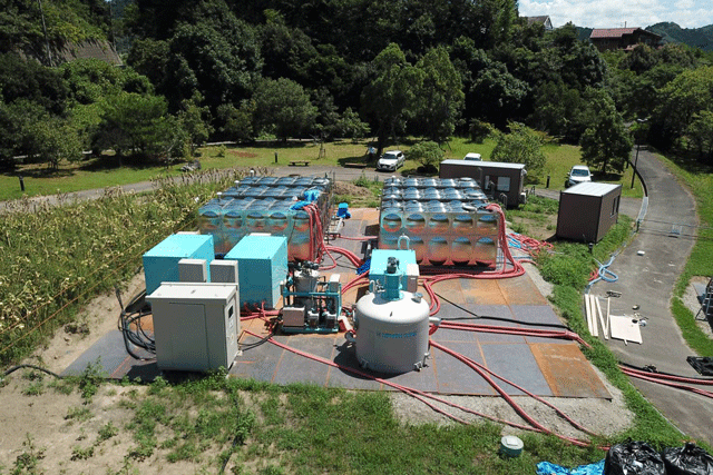 宇和島市に設置されたシフォンタンク