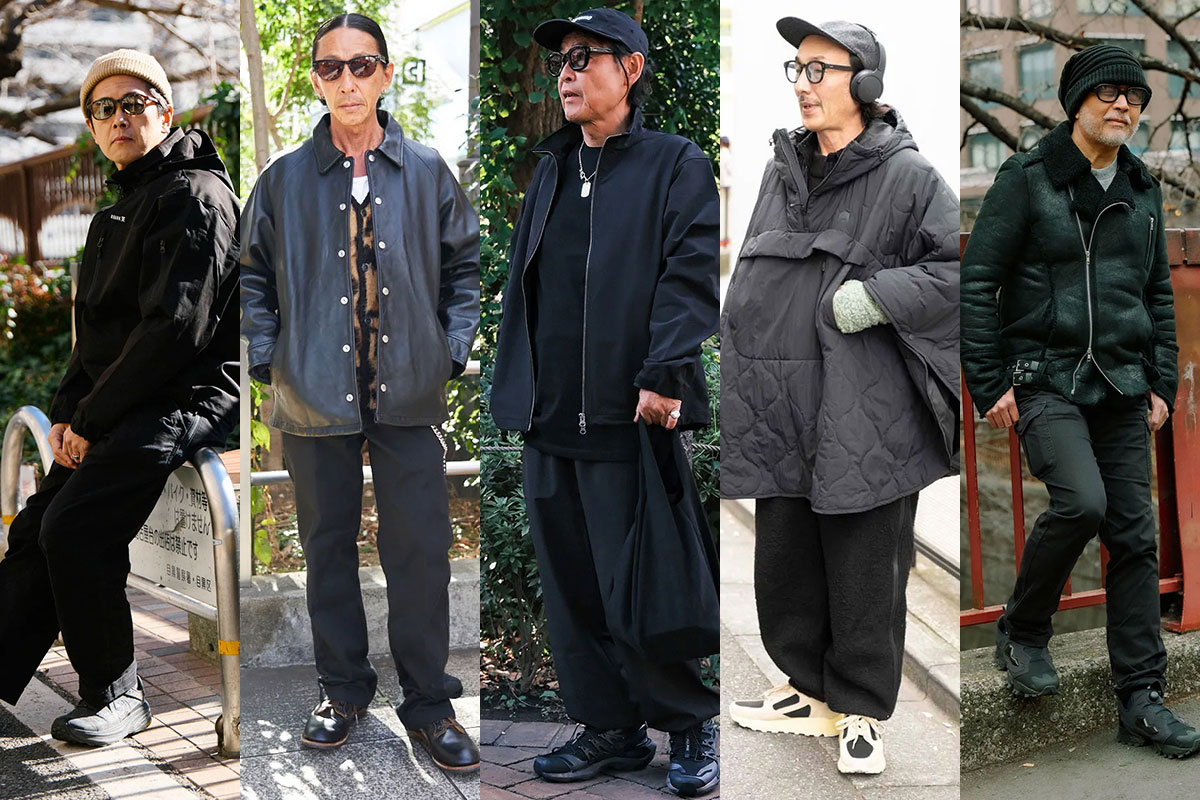 50代、60代】洒落た先輩たちが実践した“オールブラックコーデ