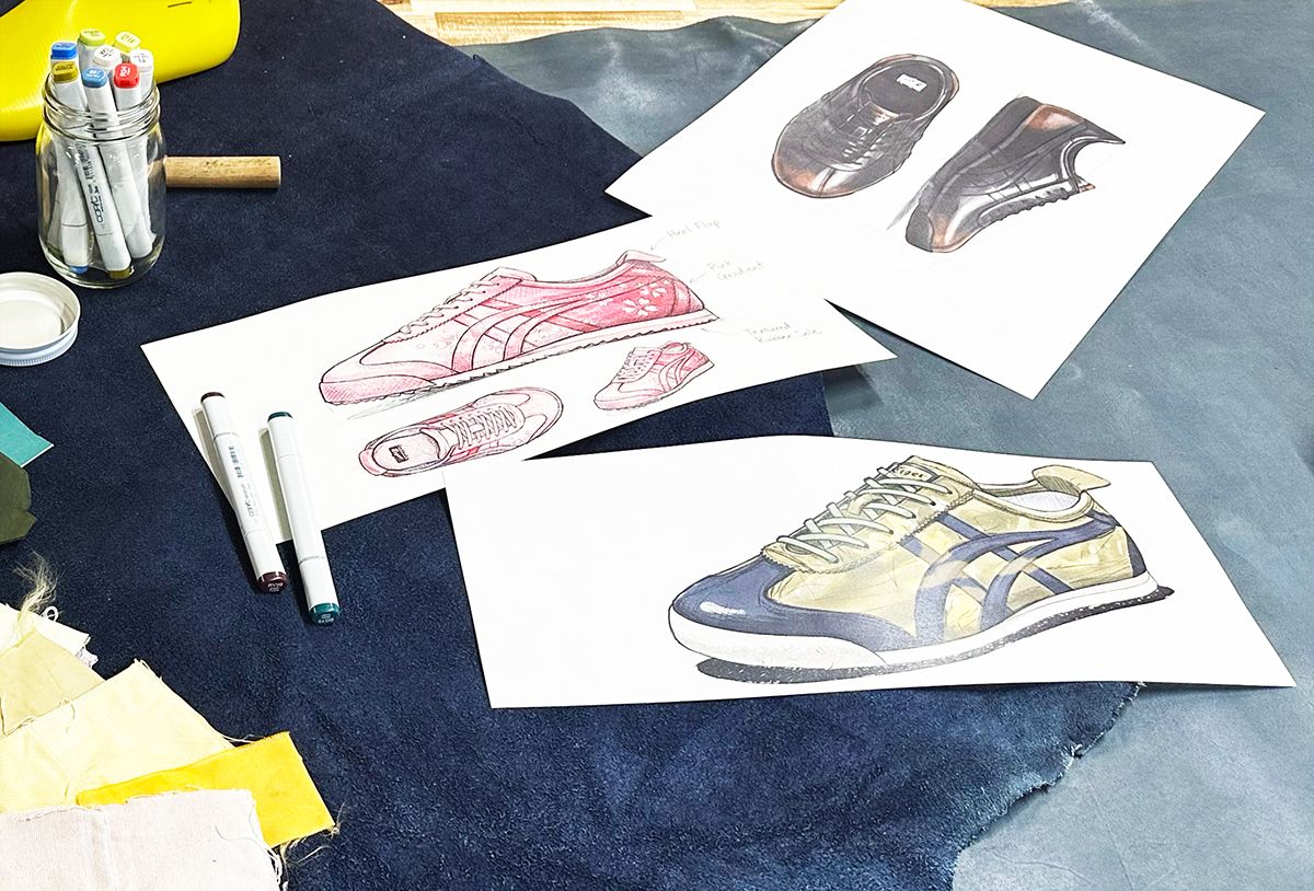 OIFに展示されていたデザイン画。NIPPON MADEシリーズは、「日本のブランドとして今一度、日本のモノ作りの良さを伝える」というコンセプトのもと生み出されている