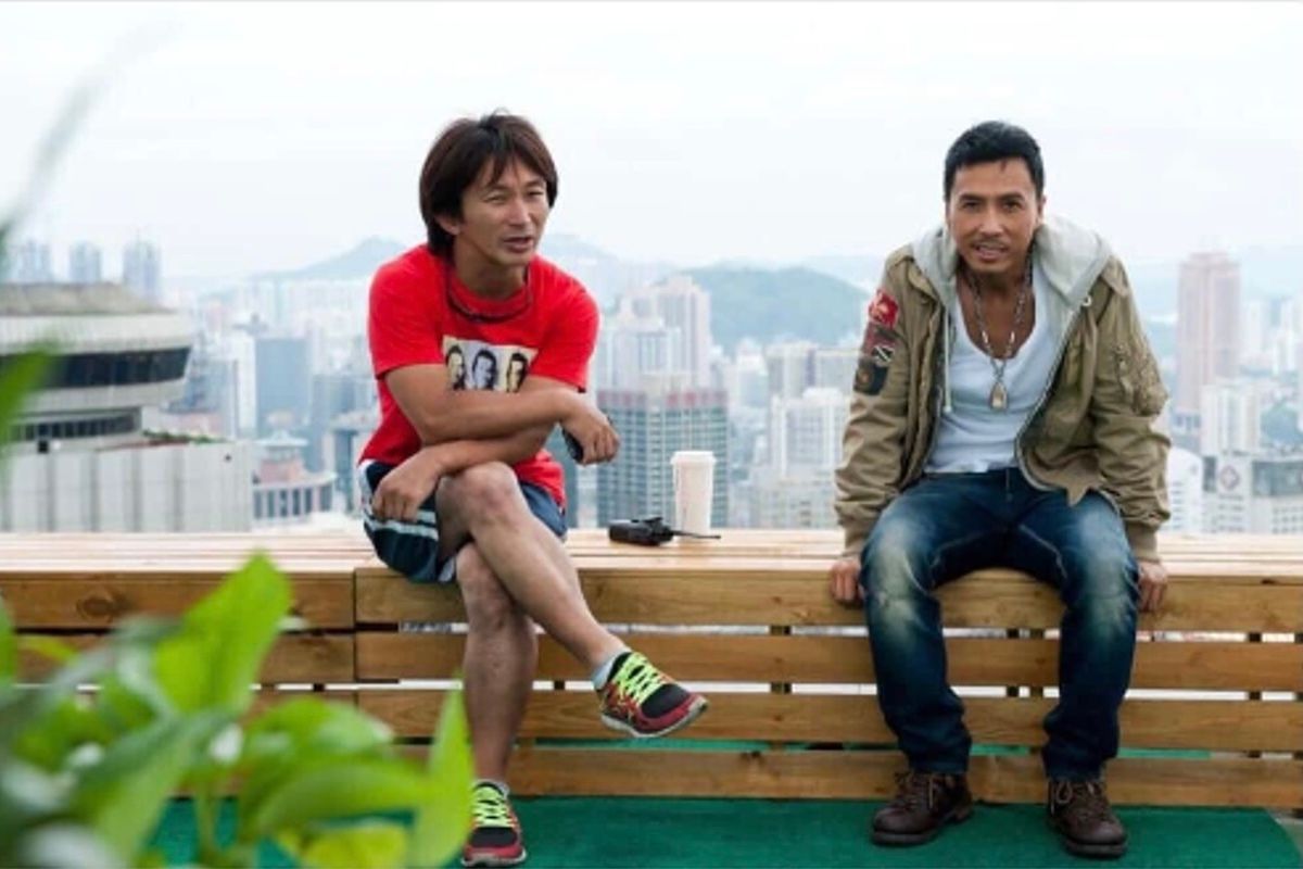 映画『イップ・マン』で知られるドニー・イェン氏と。30年来の付き合いで、谷垣氏のアクション監督としての土台を築いた人物