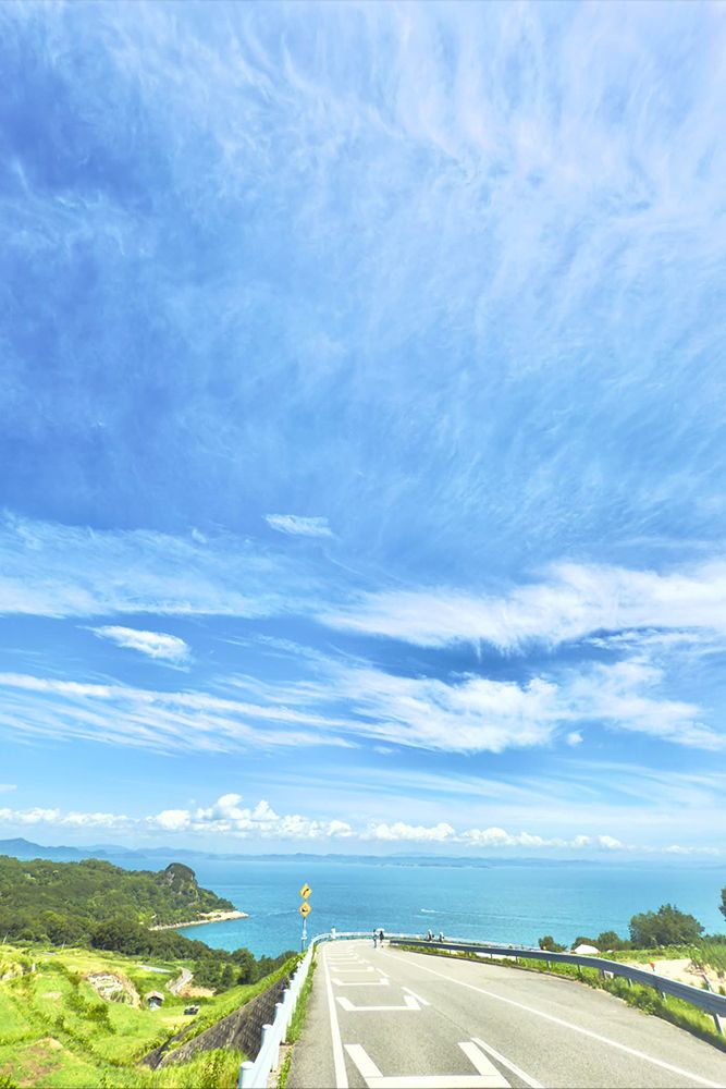 豊島美術館付近の丘から