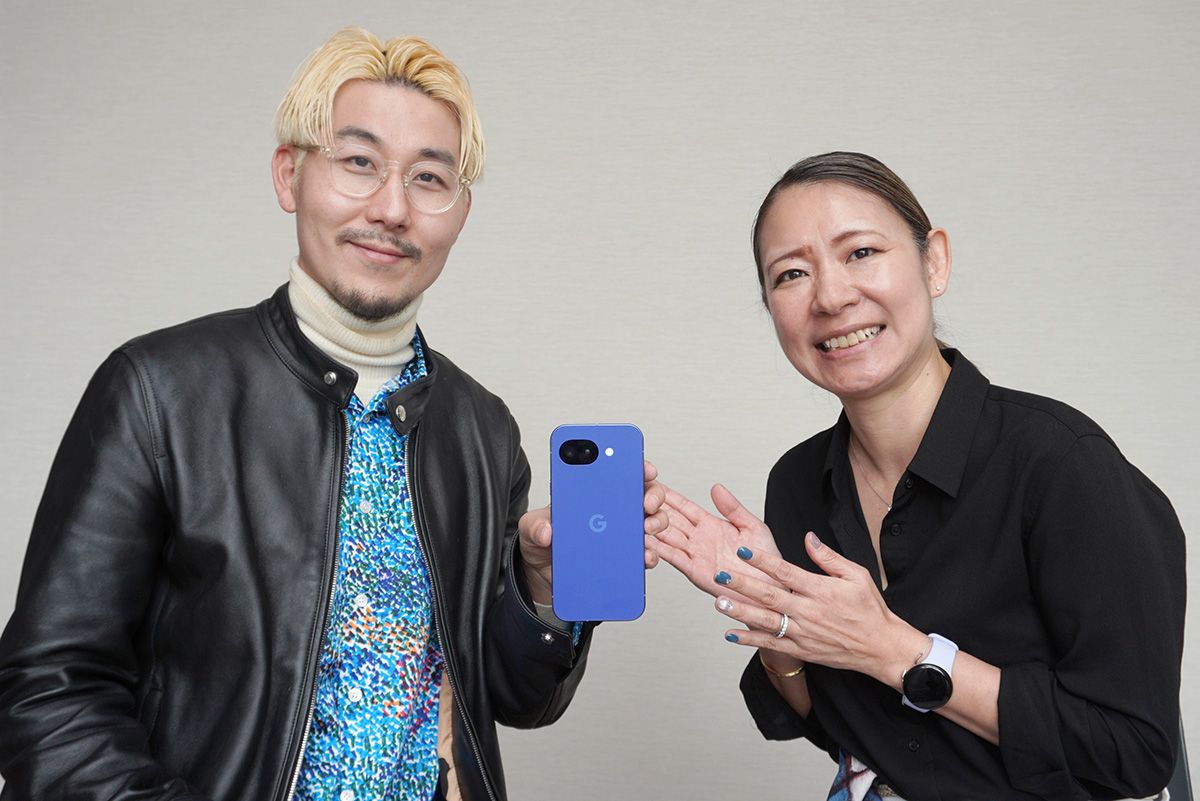 ヘラルボニーのCo-CEOである松田崇弥氏（左側）と、Google Pixel製品企画アジア太平洋事業統括リージョナルディレクターの阿部和子氏（右側）にインタビューを行った