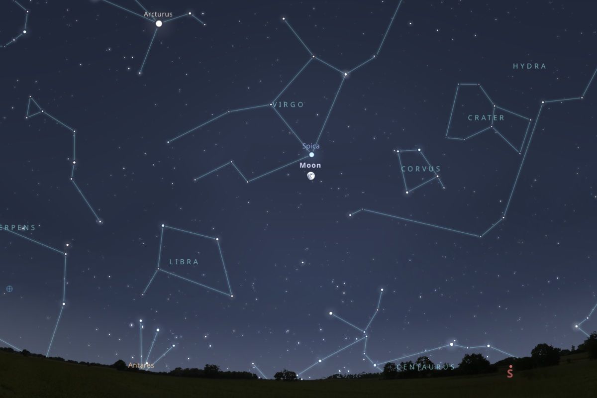 2026年4月30日（東京：午後9時頃）の南南東の空（Stellarium）