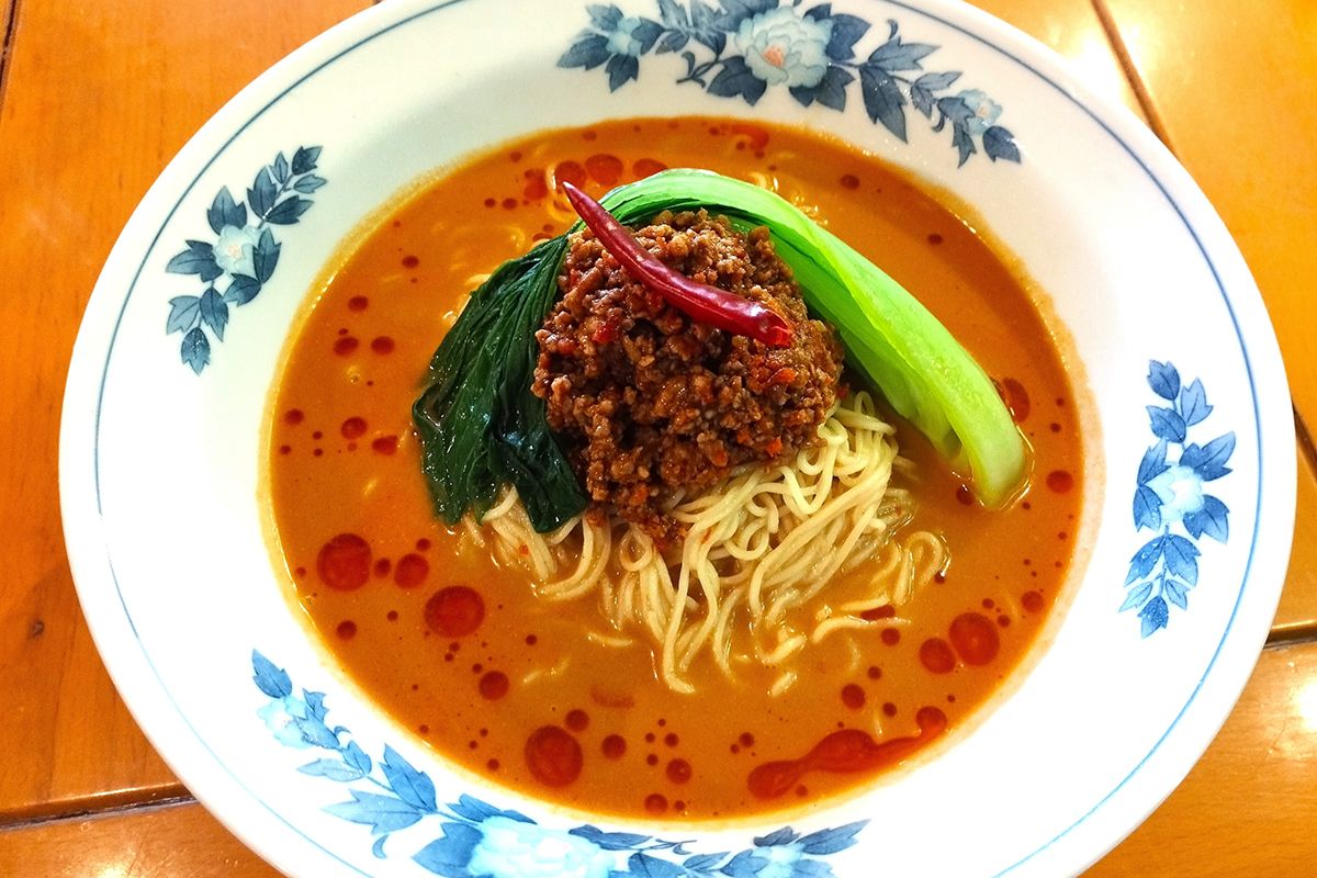 4月下旬から「揚州商人」で提供している「冷やしタンタン麺」。酸味のあるスープが食欲をそそる