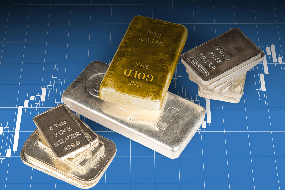 金と銀が数カ月ぶりの高値から急落、インフレ懸念と利上げ観測で市場に