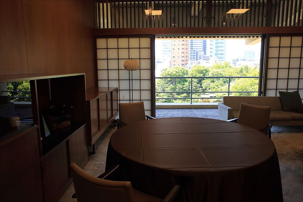 現在は「THE SORAKUEN」として営業している旧相楽園会館の一室