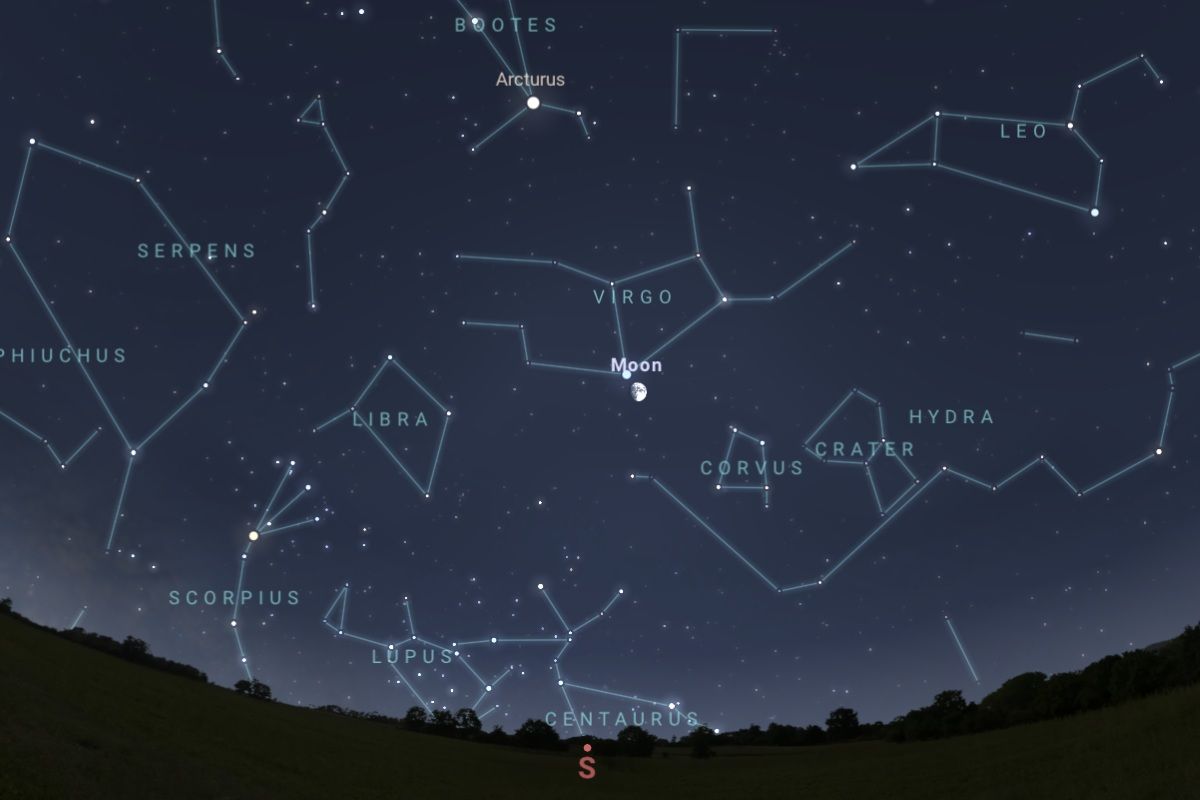 2026年5月27日（東京：午後9時頃）の南の空（Stellarium）