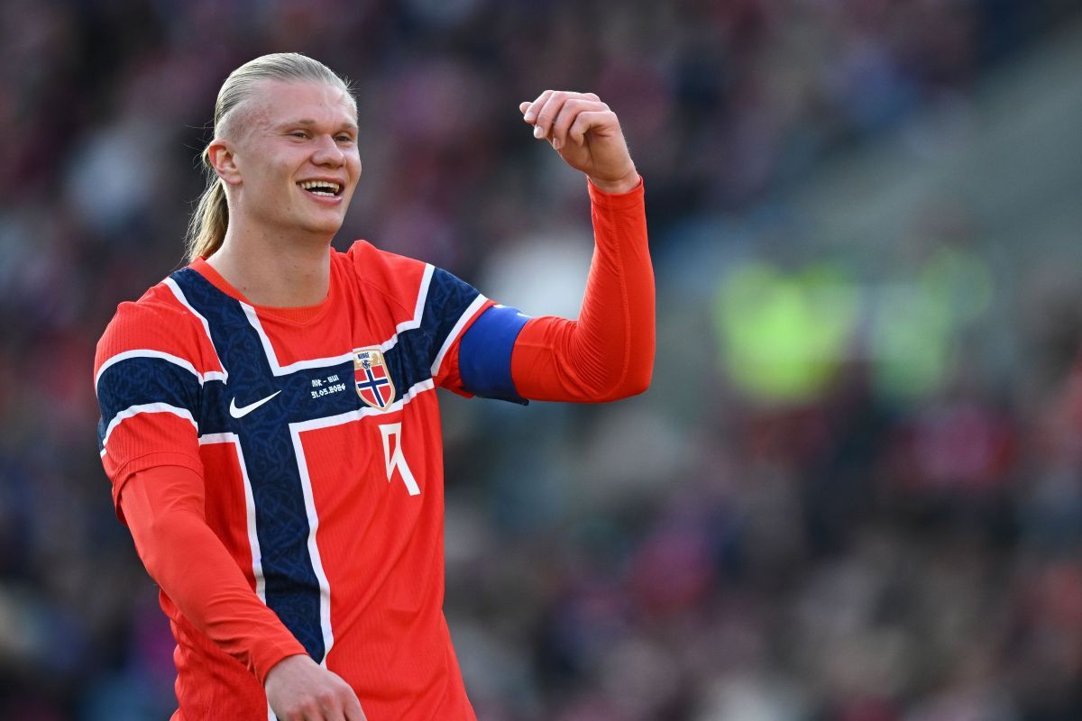 ノルウェー代表のアーリング・ハーランド。2026年3月31日、スイスとの国際親善試合で（Stuart Franklin/Getty Images）
