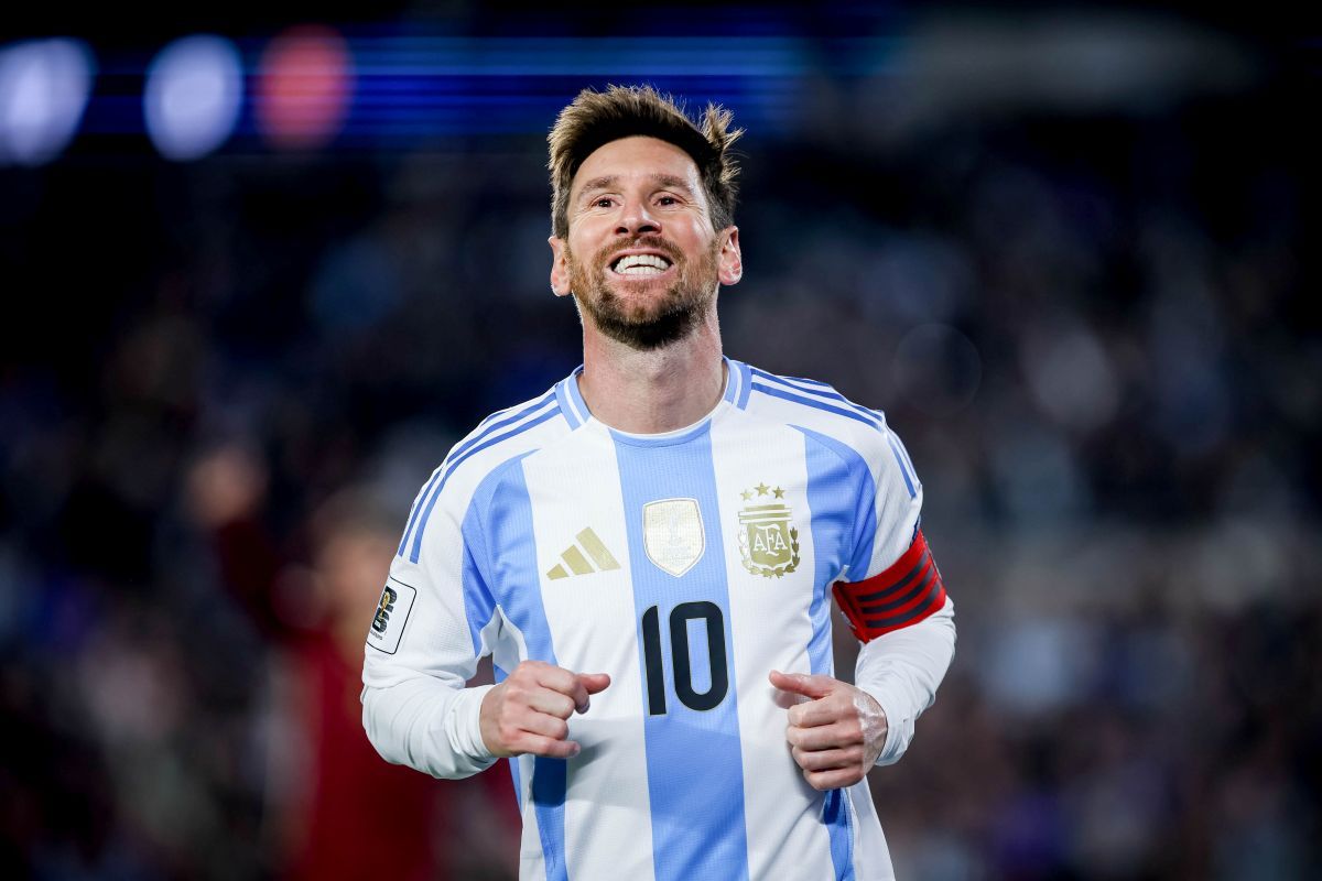 アルゼンチン代表のリオネル・メッシ。2025年9月4日、W杯2026予選の対ベネズエラ戦で（Roberto Tuero/SOPA Images/LightRocket via Getty Images）