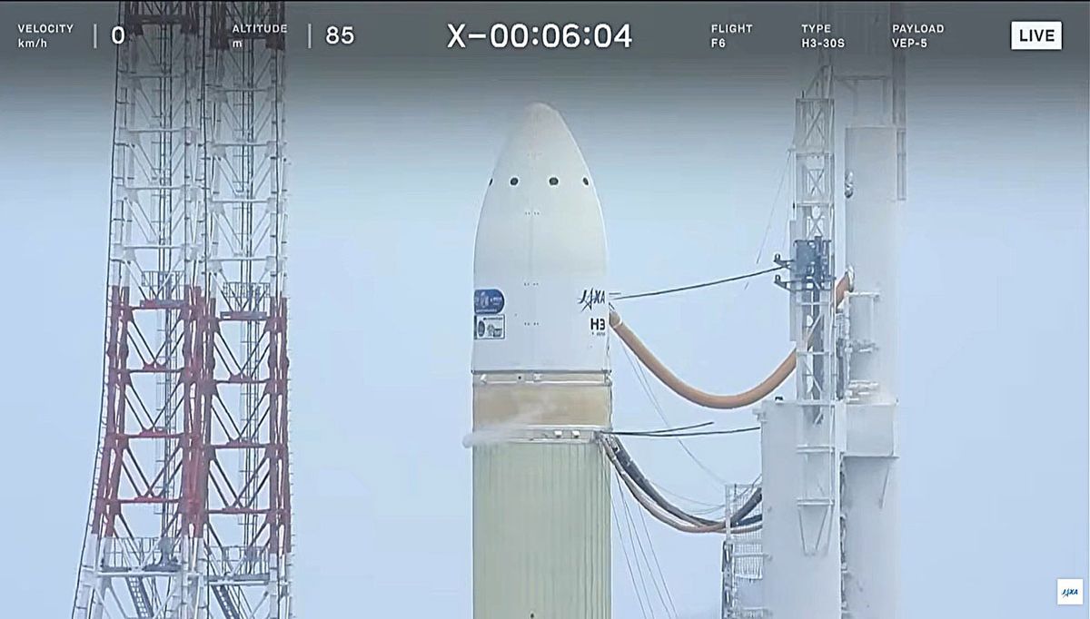 6号機ではフェアリングの分離から第2段分離、衛星の放出までがすべてスムーズに実行された （c）JAXA/YouTube Live Streaming